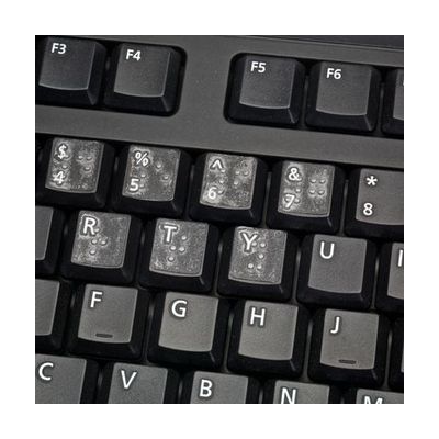 Transparent Braille Keyboard Stickers