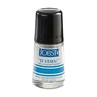 Small cylindrical roll-on bottle with white label, approximately 2 oz, similar in shape to a deodorant applicator
