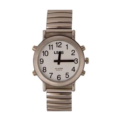 Talking Watch White face, silver color, expansion band