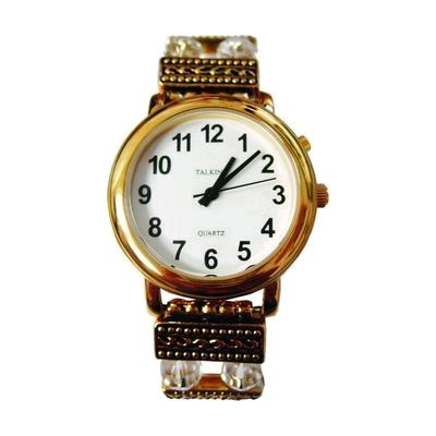 Talking Watch with Clear Beaded Band