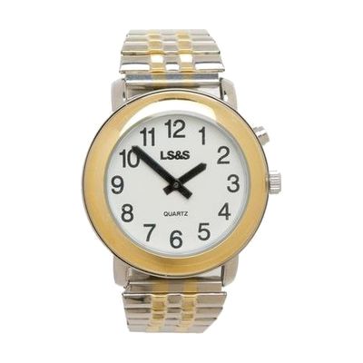 Talking Watch 1-Button White Face Two-Tone
