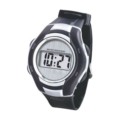 Talking Sport Watch - Silver Trim - Water Resistant