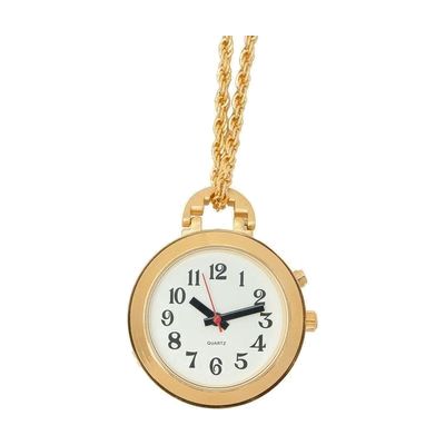 1 Button Pendant Talking Watch - Gold  With 27" Chain