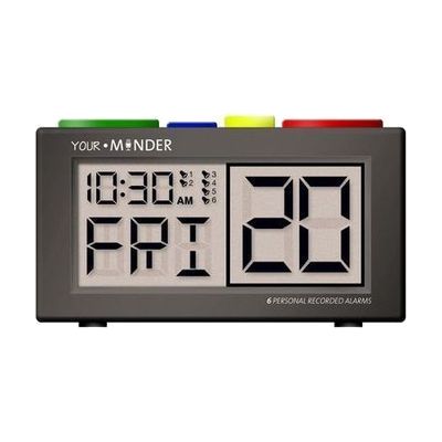 Recordable Talking Alarm Clock - Pill Reminder A/C Adapter Included
