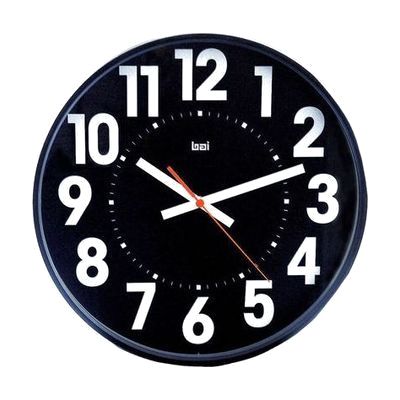15" Black Faced Clock