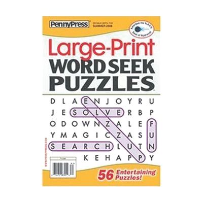 Large Print Word Seek Puzzles