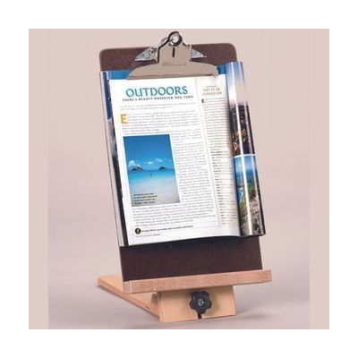 Wooden Reading Stand With Magnetic Clipboard