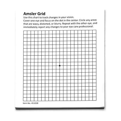 Amsler Grid 50-Sheet Pad With Magnet