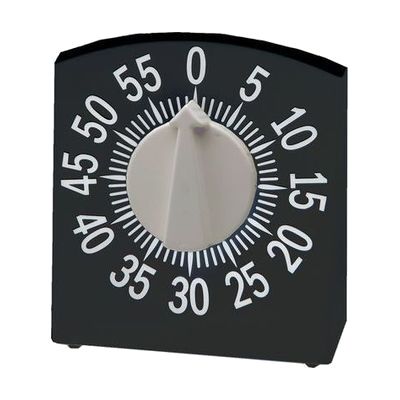 Tactile Low Vision Timer, Black with White Numbers