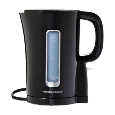 image: electric kettle, black