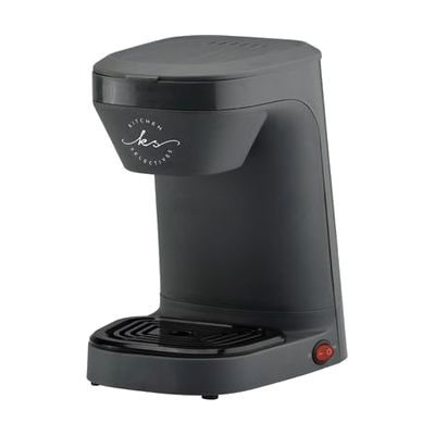 Image: single cup coffee maker, black