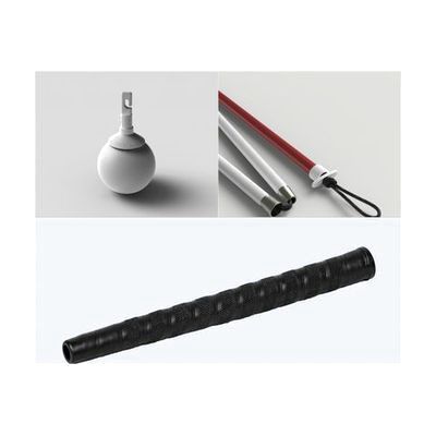 Ambutech Graphite Folding Cane w/ Hookstyle Rolling Ball Tip