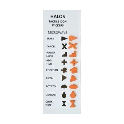 HALOS Tactile Microwave Stickers - 2 sets per pack