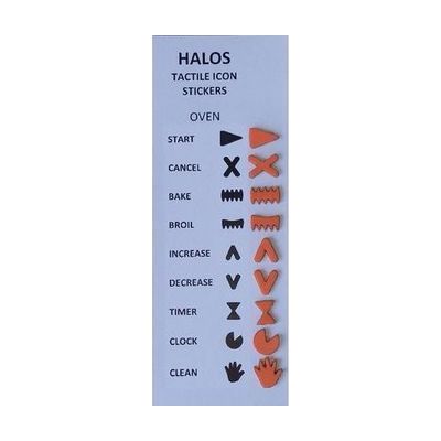 HALOS Tactile Oven Stickers - 2 sets per pack