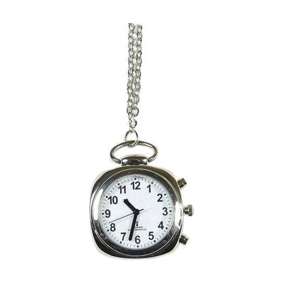 Silver Talking Atomic Pendant Watch with Silver Chain