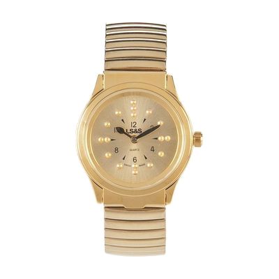 Everyday Gold Braille Watch With Expansion Band