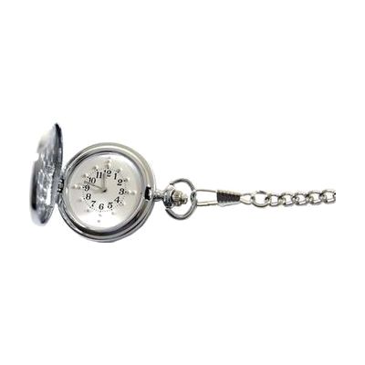 Silver Braille Pocket Watch with White Face