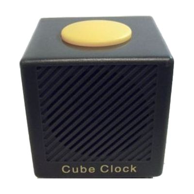CAN-CAN Talking Cube Clock Gray/Yellow