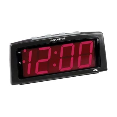 image: 2" red LCD clock