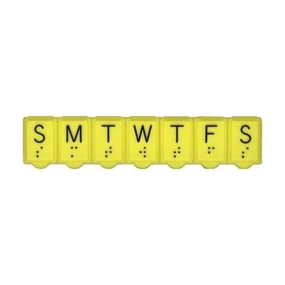 Brailled Weekly Pill Organizer