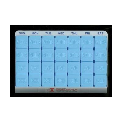 BRAILLED Jumbo Portable Pill Box with Tactual Markings