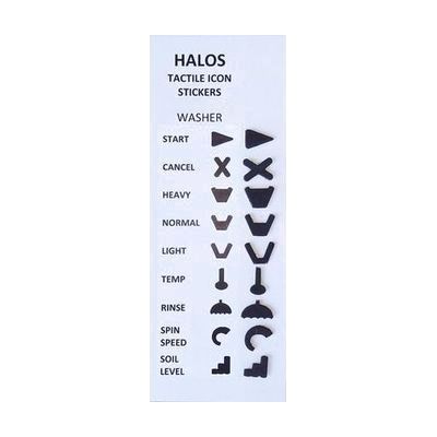HALOS Tactile Washer Stickers - 2 sets per pack