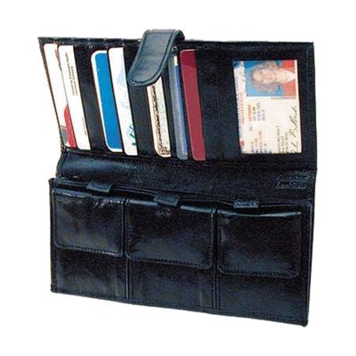 Black Leather Organizer Wallet