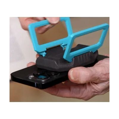Image: sight stand cell phone stand for magnifying, legs open