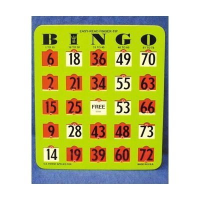 Easy-Read Finger - Tip Bingo Cards