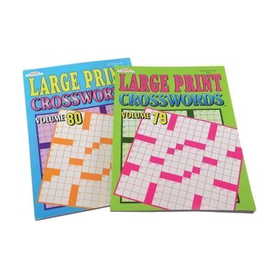 Large Print Crossword Puzzles 2-Pack