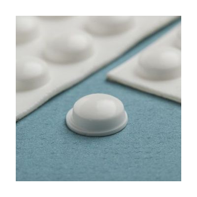 20 Large White Round Bump-Ons