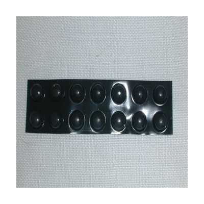 20 Large Black Round Bump-Ons