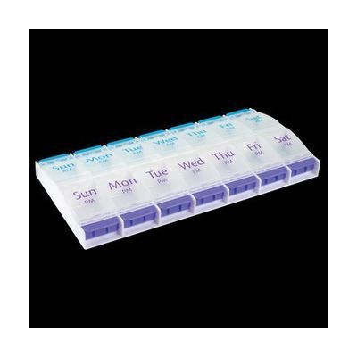 Image: pill box with easy open button