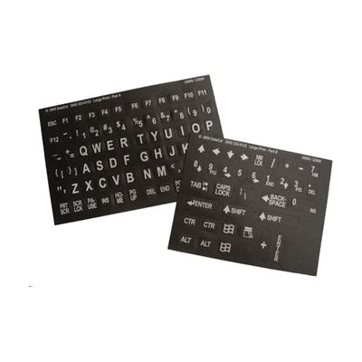 EZKey Labels Computer Keyboard Stick-Ons White On Black