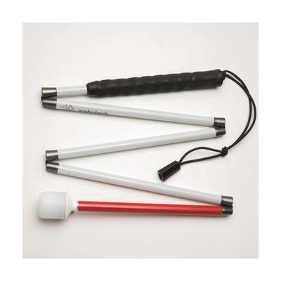 Ambutech Aluminum Cane with Marshmallow Roller Tip, Hook Style