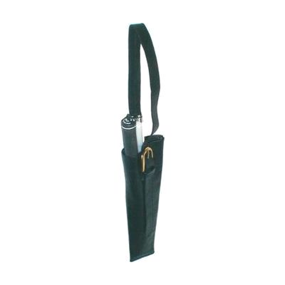 Black Leather Cane Holster with Adjustable Strap