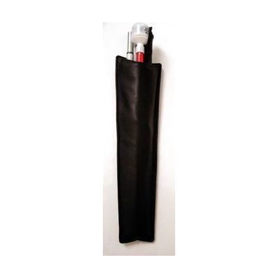 Black Leather Cane Holster with Belt Clip