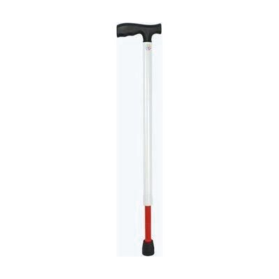 Ambutech White Support Cane Adjusts from 25 to 33" T-Handle
