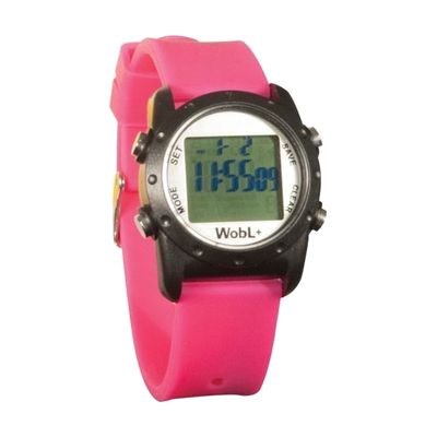 WobL+ 9-Alarm Vibrating Waterproof Reminder Watch- Pink