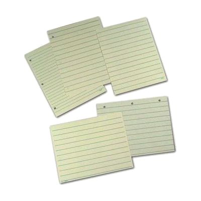 Green-Lined Writing Paper for Primary Students: 11 x 8.5 Inches, 0.75 Inch Line Spacing, 3-Hole Punched