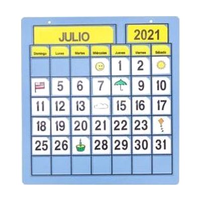 Classroom Calendar Kit calendar with dates in Spanish