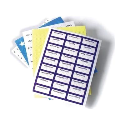 feel n peel sticker sheets with adjectives