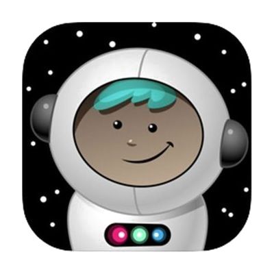 CodeQuest graphic cartoon drawing of astronaut in space suit