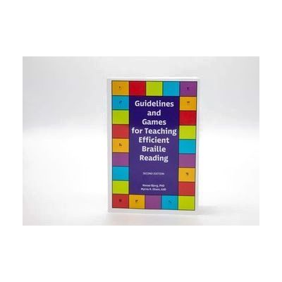 the cover of Guidelines and Games for Teaching Efficient Braille Reading, Second Edition by Renae Bjorg, PhD and Myrna R. Olson, EdD on a white background.