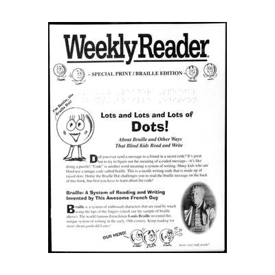 Weekly Reader, Special Print-Braille Edition