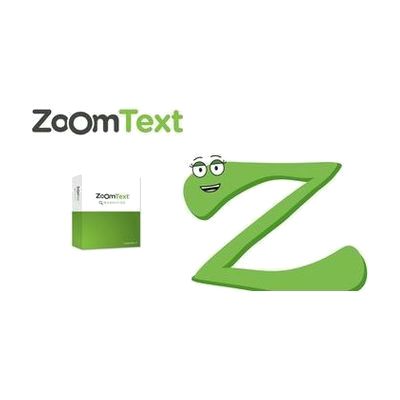ZoomText logo and Zoomy mascot