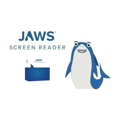 JAWS logo and Sharky mascot