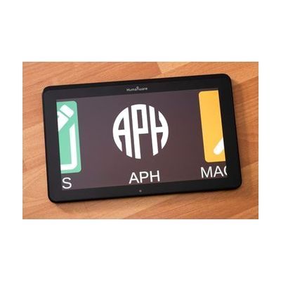 MATT Connect tablet without stand showing the APH logo