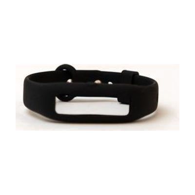 A black replacement OpticAware band that is missing the center module