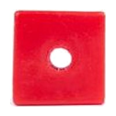 Giant Texttured Beads Red Cube with Hole